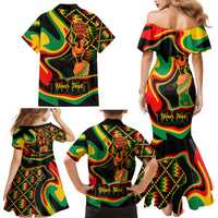 Juneteenth 2024 Family Matching Mermaid Dress and Hawaiian Shirt 1865 Freedom Day Anniversary - Wonder Print Shop