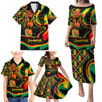 Juneteenth 2024 Family Matching Puletasi and Hawaiian Shirt 1865 Freedom Day Anniversary - Wonder Print Shop