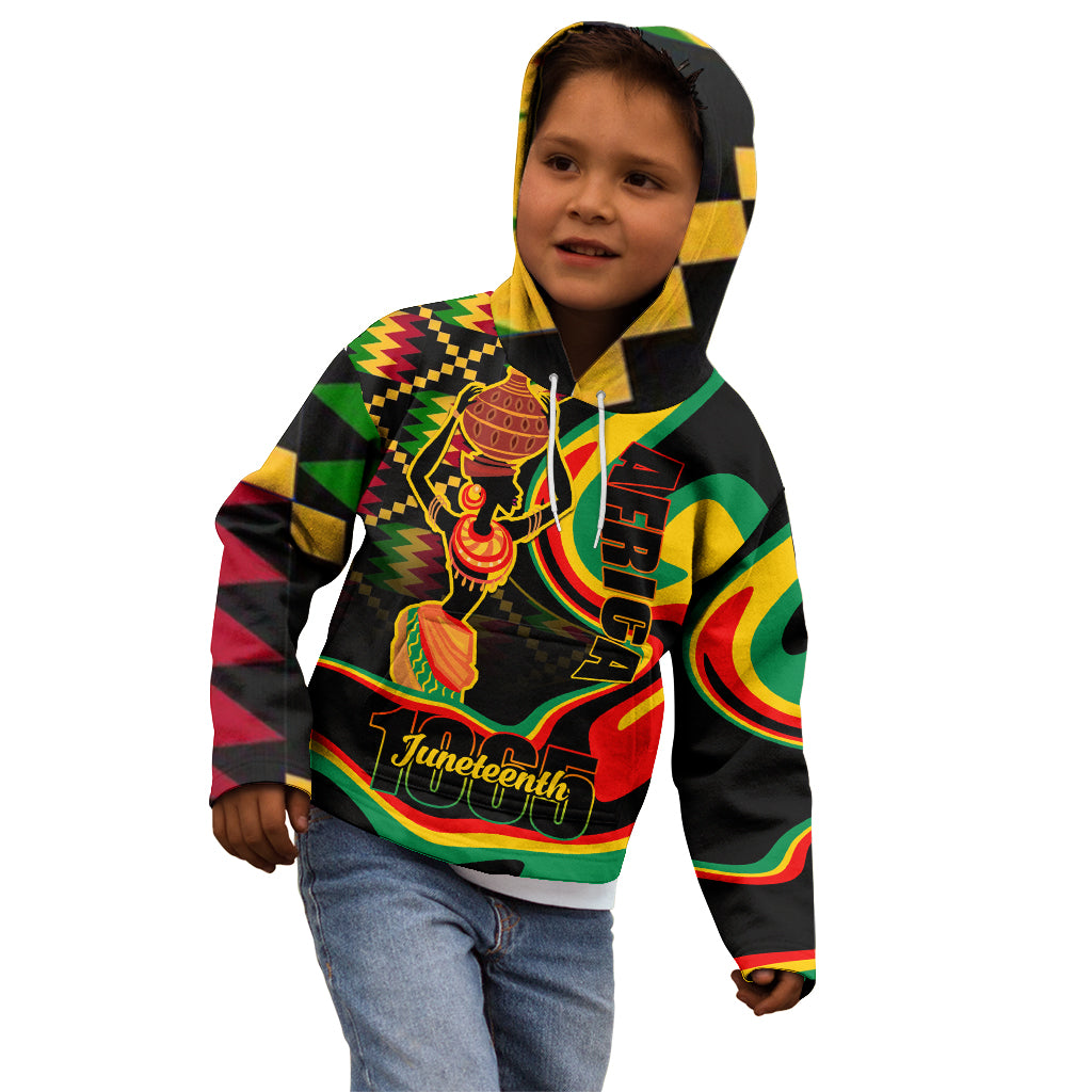 Juneteenth 2024 Kid Hoodie 1865 Freedom Day Anniversary - Wonder Print Shop
