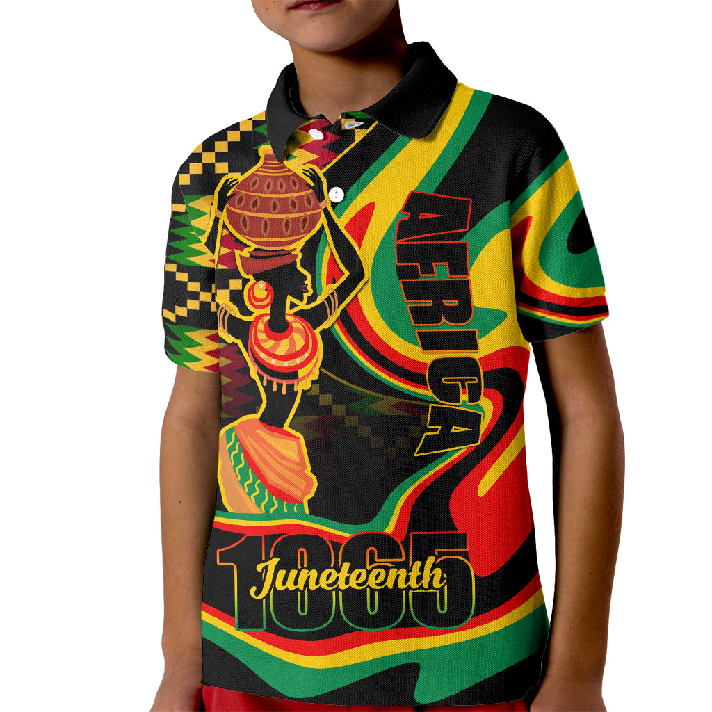 Juneteenth 2024 Kid Polo Shirt 1865 Freedom Day Anniversary - Wonder Print Shop
