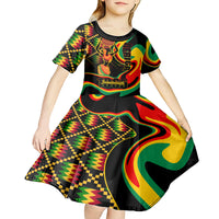 Juneteenth 2024 Kid Short Sleeve Dress 1865 Freedom Day Anniversary - Wonder Print Shop