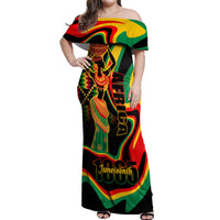 Juneteenth 2024 Off Shoulder Maxi Dress 1865 Freedom Day Anniversary - Wonder Print Shop