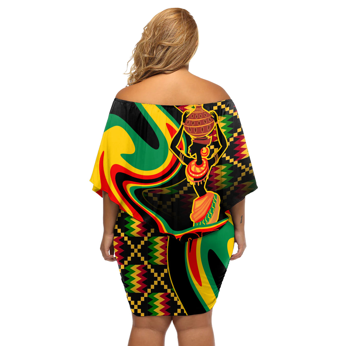 Juneteenth 2024 Off Shoulder Short Dress 1865 Freedom Day Anniversary - Wonder Print Shop