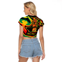 Juneteenth 2024 Raglan Cropped T Shirt 1865 Freedom Day Anniversary - Wonder Print Shop