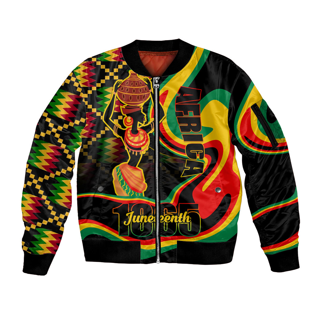 Juneteenth 2024 Sleeve Zip Bomber Jacket 1865 Freedom Day Anniversary - Wonder Print Shop