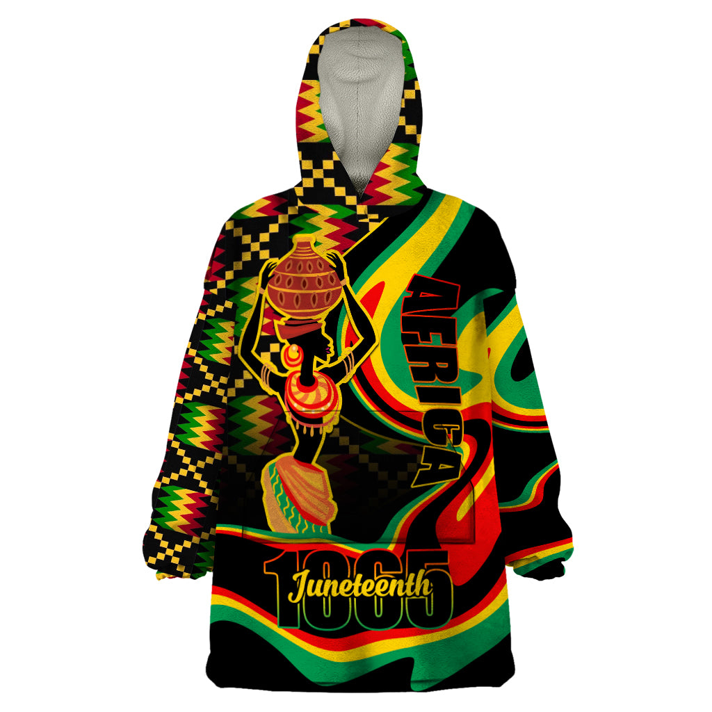 Juneteenth 2024 Wearable Blanket Hoodie 1865 Freedom Day Anniversary - Wonder Print Shop