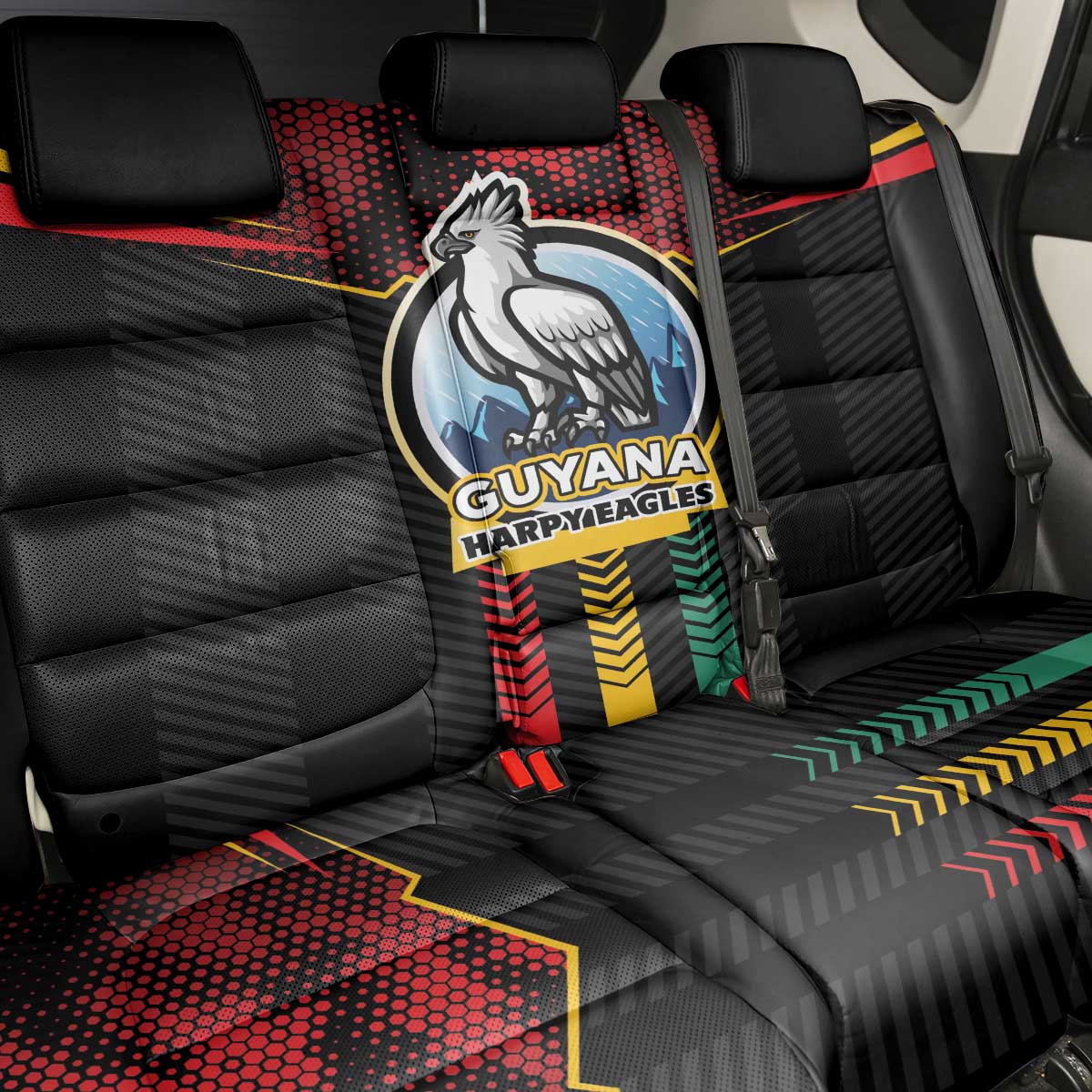 Cricket Guyana Harpy Eagles Back Car Seat Cover Let's Go Guyana