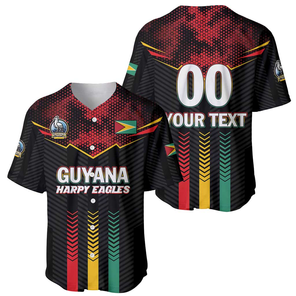 Custom Cricket Guyana Harpy Eagles Baseball Jersey Let's Go Guyana