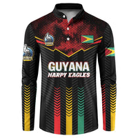 Custom Cricket Guyana Harpy Eagles Button Sweatshirt Let's Go Guyana