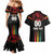 Custom Cricket Guyana Harpy Eagles Couples Matching Mermaid Dress and Hawaiian Shirt Let's Go Guyana