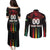 Custom Cricket Guyana Harpy Eagles Couples Matching Puletasi and Long Sleeve Button Shirt Let's Go Guyana