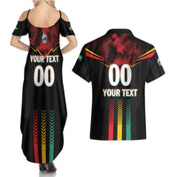 Custom Cricket Guyana Harpy Eagles Couples Matching Summer Maxi Dress and Hawaiian Shirt Let's Go Guyana