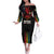 Custom Cricket Guyana Harpy Eagles Family Matching Off The Shoulder Long Sleeve Dress and Hawaiian Shirt Let's Go Guyana