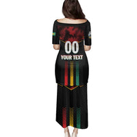 Custom Cricket Guyana Harpy Eagles Family Matching Puletasi and Hawaiian Shirt Let's Go Guyana