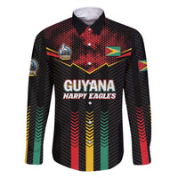 Custom Cricket Guyana Harpy Eagles Family Matching Short Sleeve Bodycon Dress and Hawaiian Shirt Let's Go Guyana