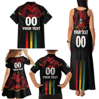 Custom Cricket Guyana Harpy Eagles Family Matching Tank Maxi Dress and Hawaiian Shirt Let's Go Guyana