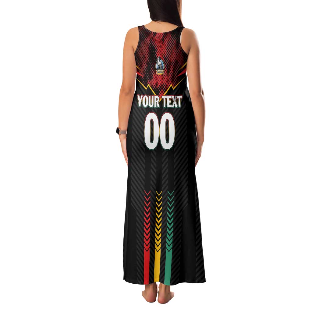 Custom Cricket Guyana Harpy Eagles Family Matching Tank Maxi Dress and Hawaiian Shirt Let's Go Guyana