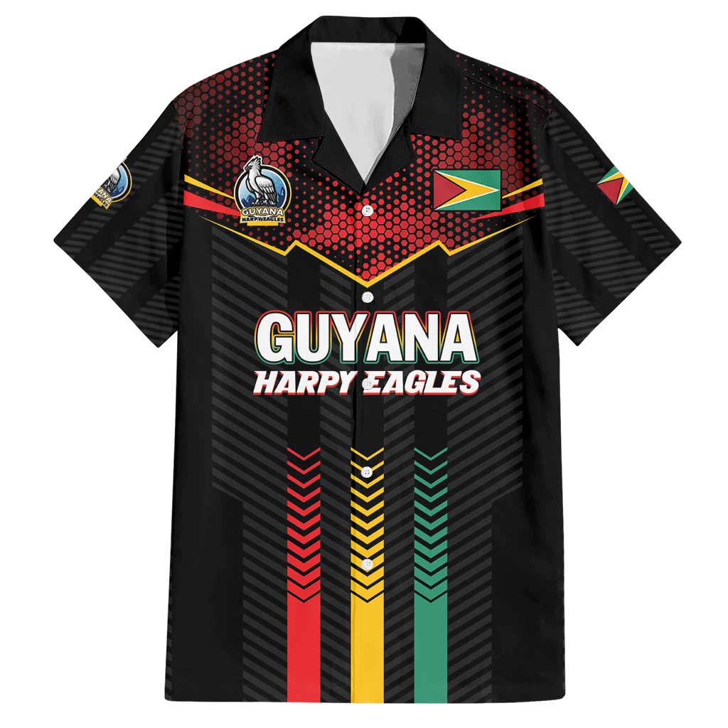 Custom Cricket Guyana Harpy Eagles Hawaiian Shirt Let's Go Guyana