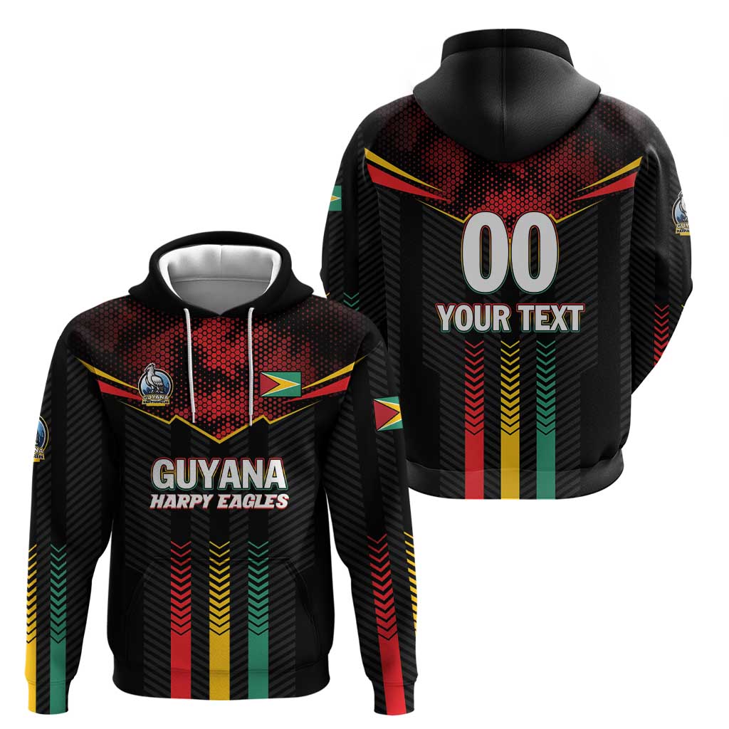 Custom Cricket Guyana Harpy Eagles Hoodie Let's Go Guyana