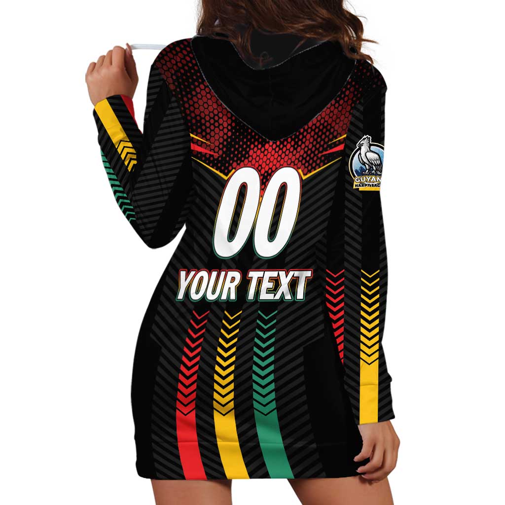 Custom Cricket Guyana Harpy Eagles Hoodie Dress Let's Go Guyana