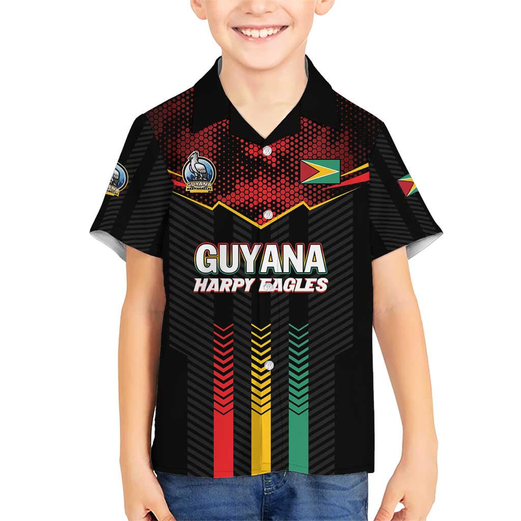 Custom Cricket Guyana Harpy Eagles Kid Hawaiian Shirt Let's Go Guyana