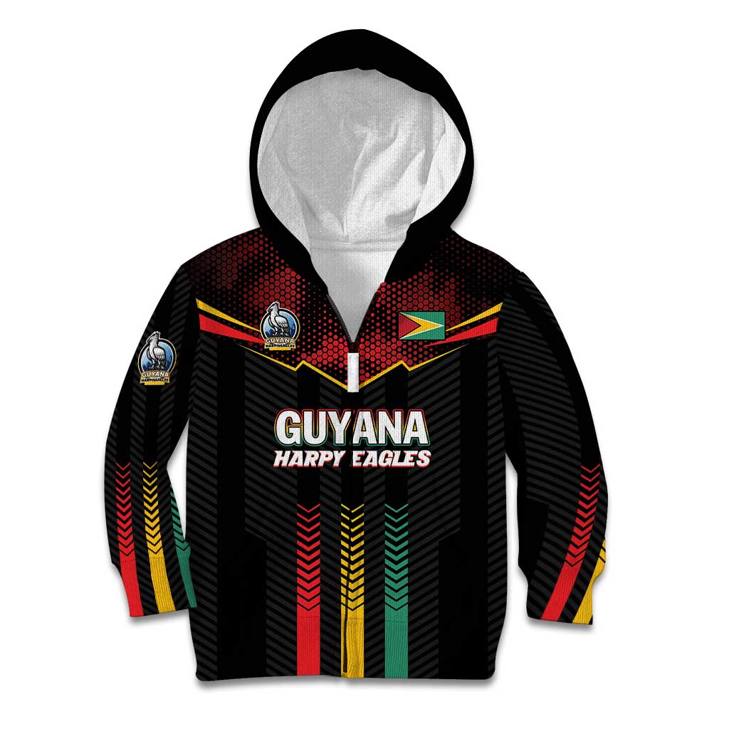 Custom Cricket Guyana Harpy Eagles Kid Hoodie Let's Go Guyana