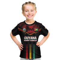 Custom Cricket Guyana Harpy Eagles Kid T Shirt Let's Go Guyana