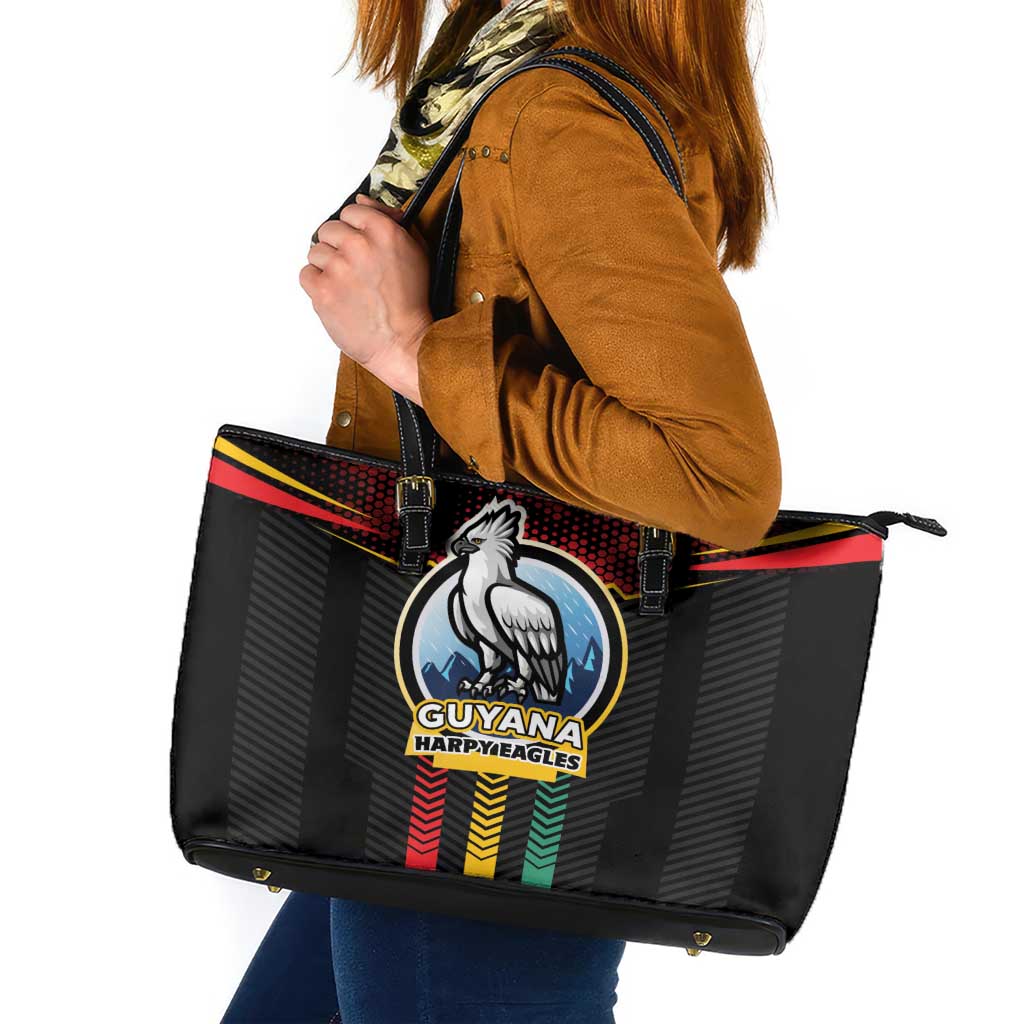 Cricket Guyana Harpy Eagles Leather Tote Bag Let's Go Guyana