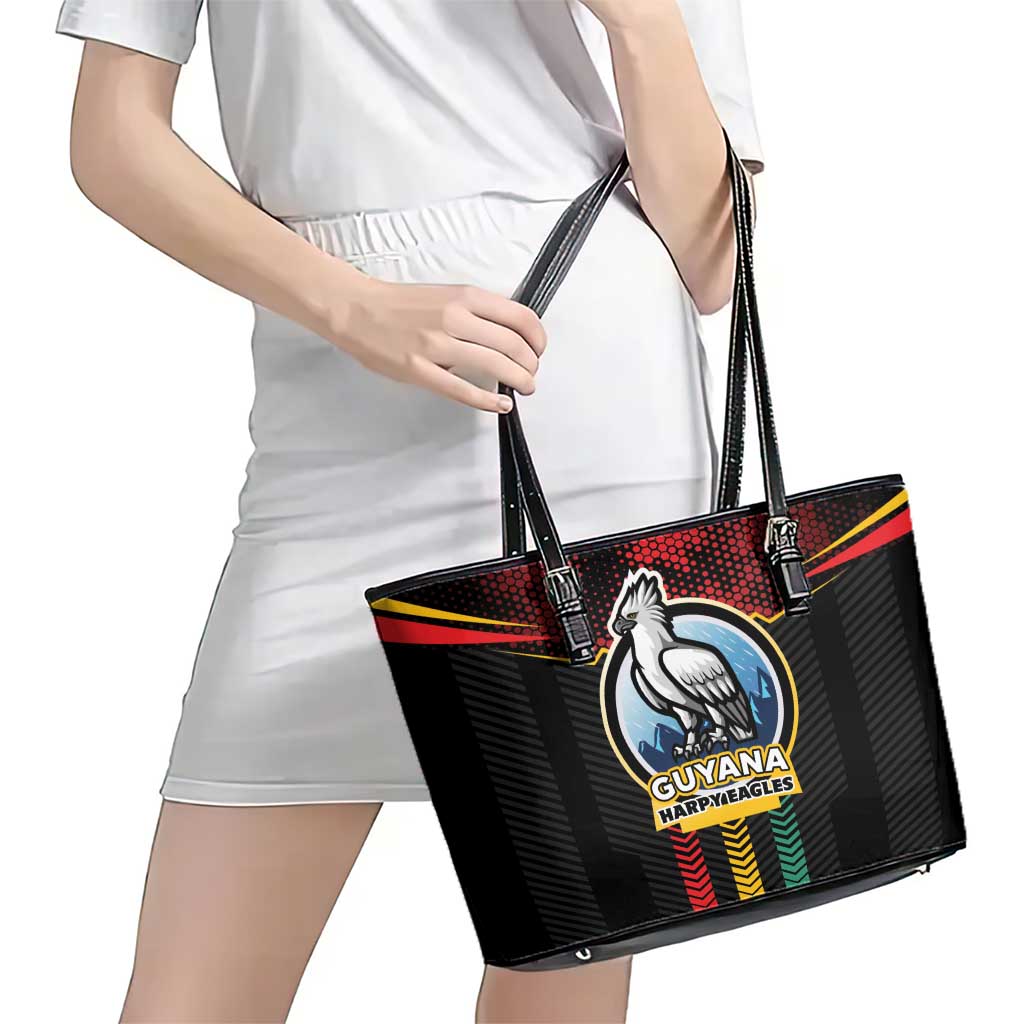 Cricket Guyana Harpy Eagles Leather Tote Bag Let's Go Guyana