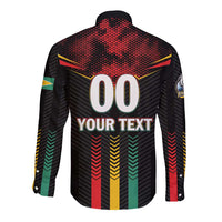 Custom Cricket Guyana Harpy Eagles Long Sleeve Button Shirt Let's Go Guyana