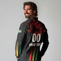 Custom Cricket Guyana Harpy Eagles Long Sleeve Polo Shirt Let's Go Guyana