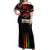 Custom Cricket Guyana Harpy Eagles Off Shoulder Maxi Dress Let's Go Guyana