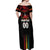 Custom Cricket Guyana Harpy Eagles Off Shoulder Maxi Dress Let's Go Guyana