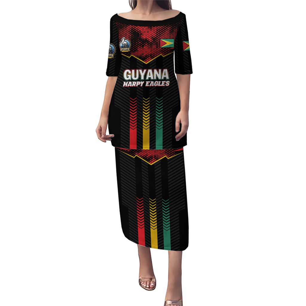 Custom Cricket Guyana Harpy Eagles Puletasi Let's Go Guyana