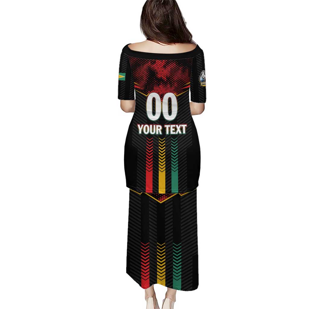 Custom Cricket Guyana Harpy Eagles Puletasi Let's Go Guyana