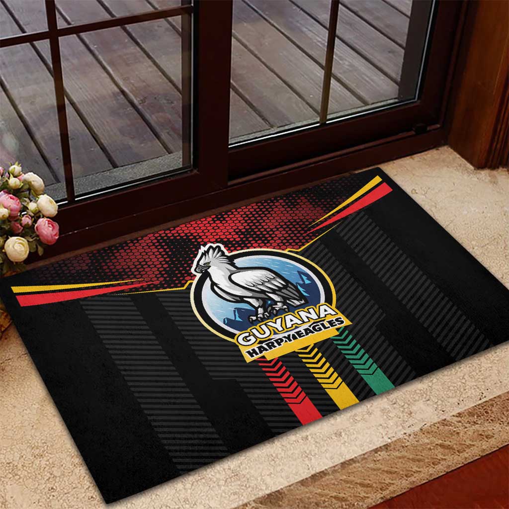 Cricket Guyana Harpy Eagles Rubber Doormat Let's Go Guyana