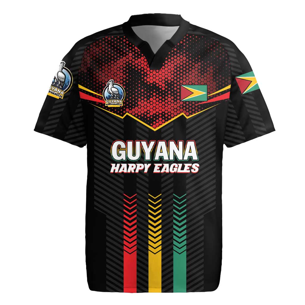 Custom Cricket Guyana Harpy Eagles Rugby Jersey Let's Go Guyana