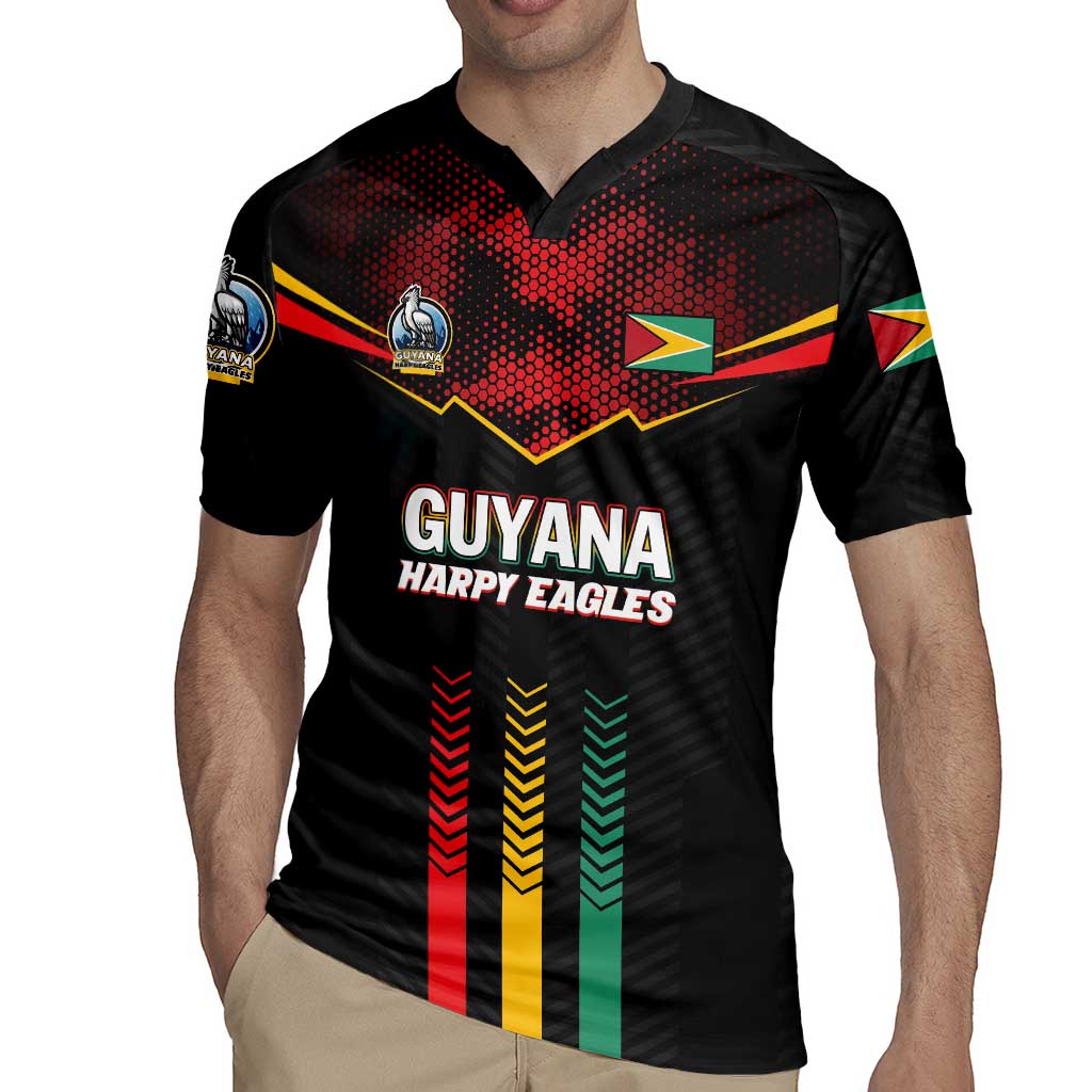 Custom Cricket Guyana Harpy Eagles Rugby Jersey Let's Go Guyana
