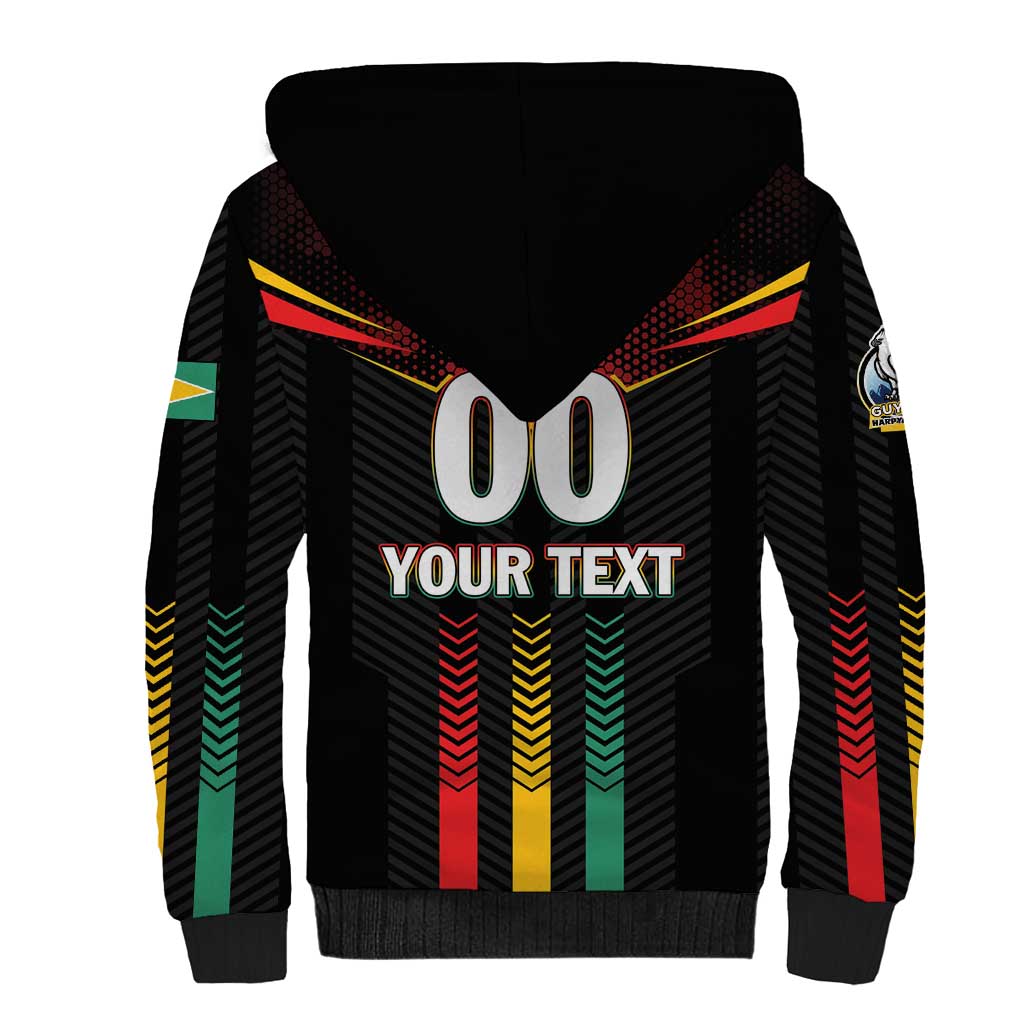 Custom Cricket Guyana Harpy Eagles Sherpa Hoodie Let's Go Guyana