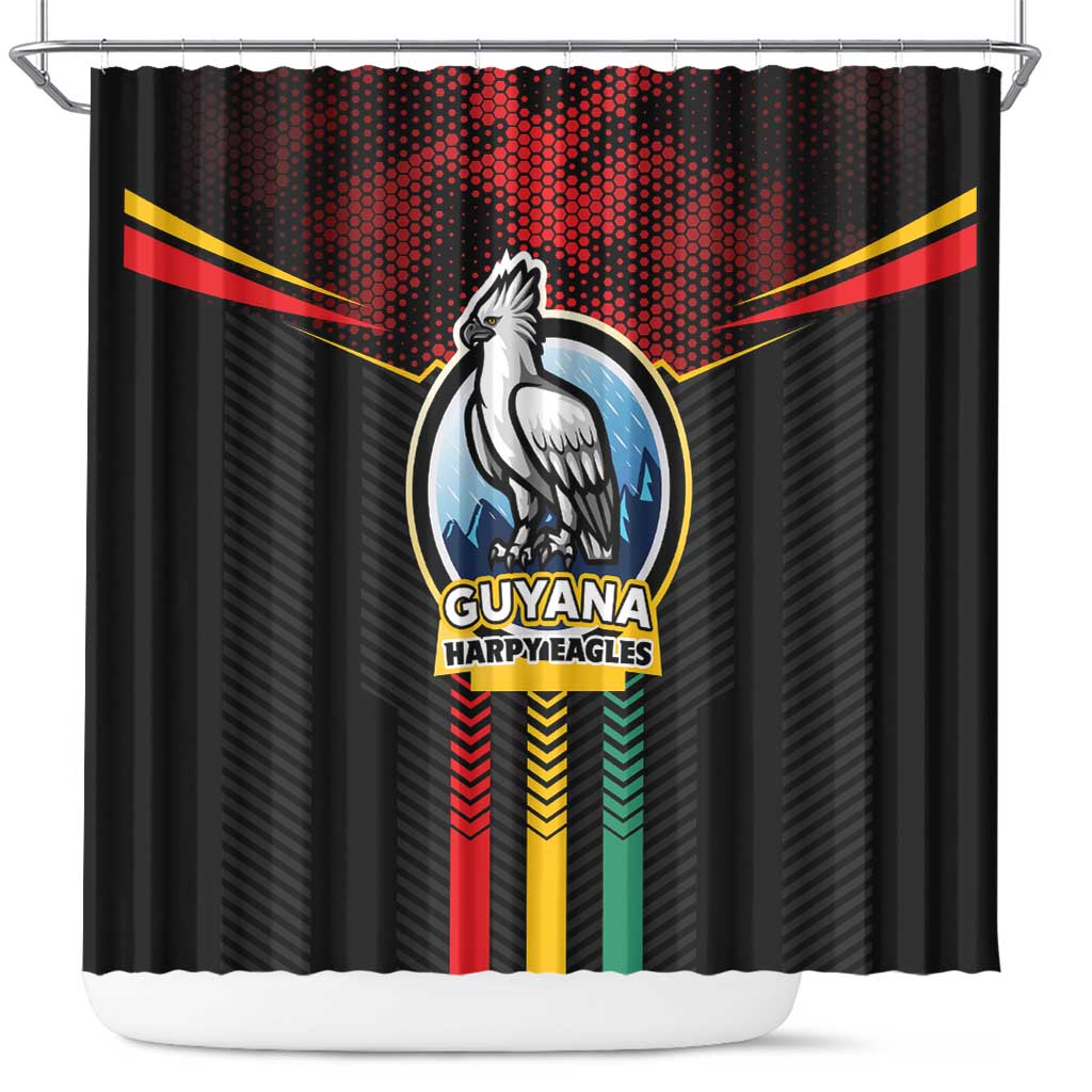 Cricket Guyana Harpy Eagles Shower Curtain Let's Go Guyana