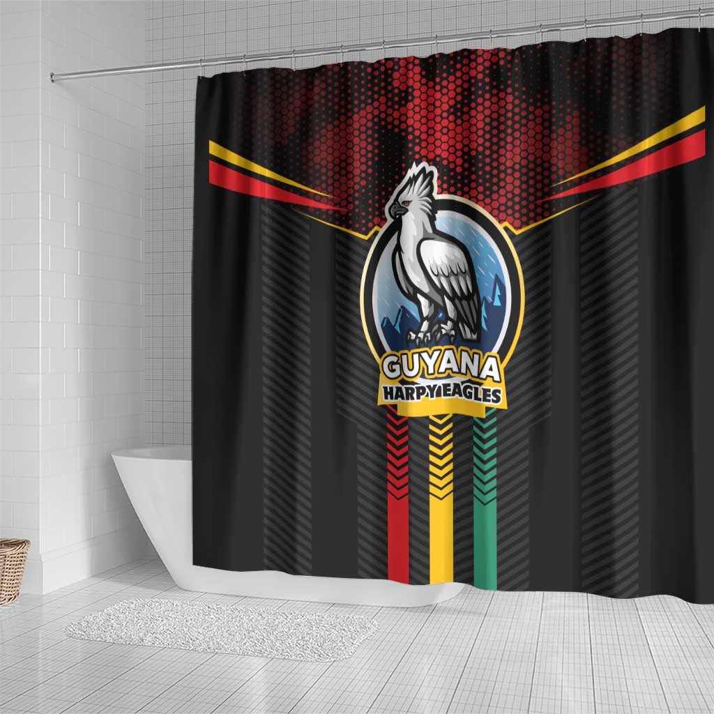 Cricket Guyana Harpy Eagles Shower Curtain Let's Go Guyana