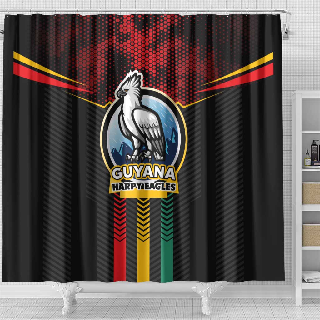 Cricket Guyana Harpy Eagles Shower Curtain Let's Go Guyana