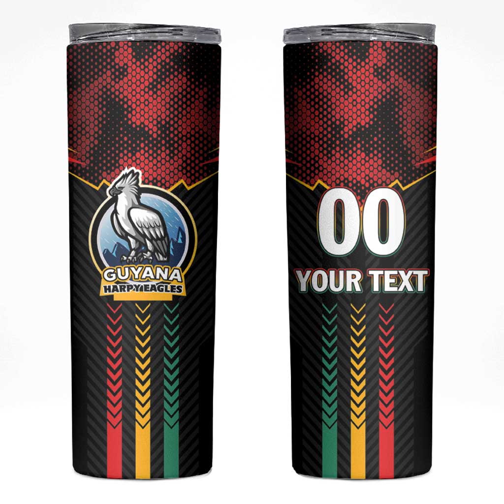 Custom Cricket Guyana Harpy Eagles Skinny Tumbler Let's Go Guyana