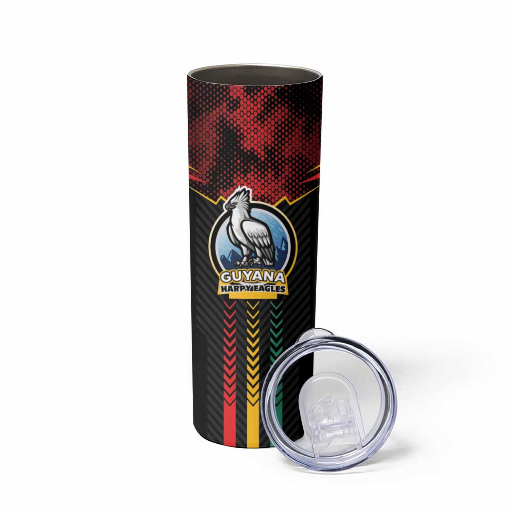 Custom Cricket Guyana Harpy Eagles Skinny Tumbler Let's Go Guyana