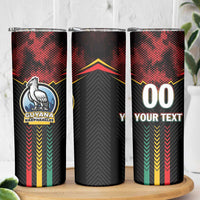 Custom Cricket Guyana Harpy Eagles Skinny Tumbler Let's Go Guyana