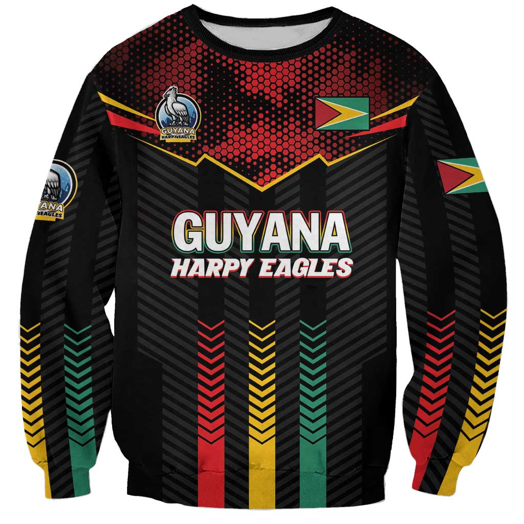 Custom Cricket Guyana Harpy Eagles Sweatshirt Let's Go Guyana
