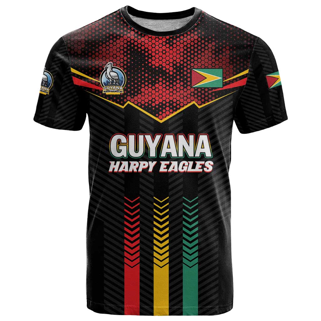 Custom Cricket Guyana Harpy Eagles T Shirt Let's Go Guyana