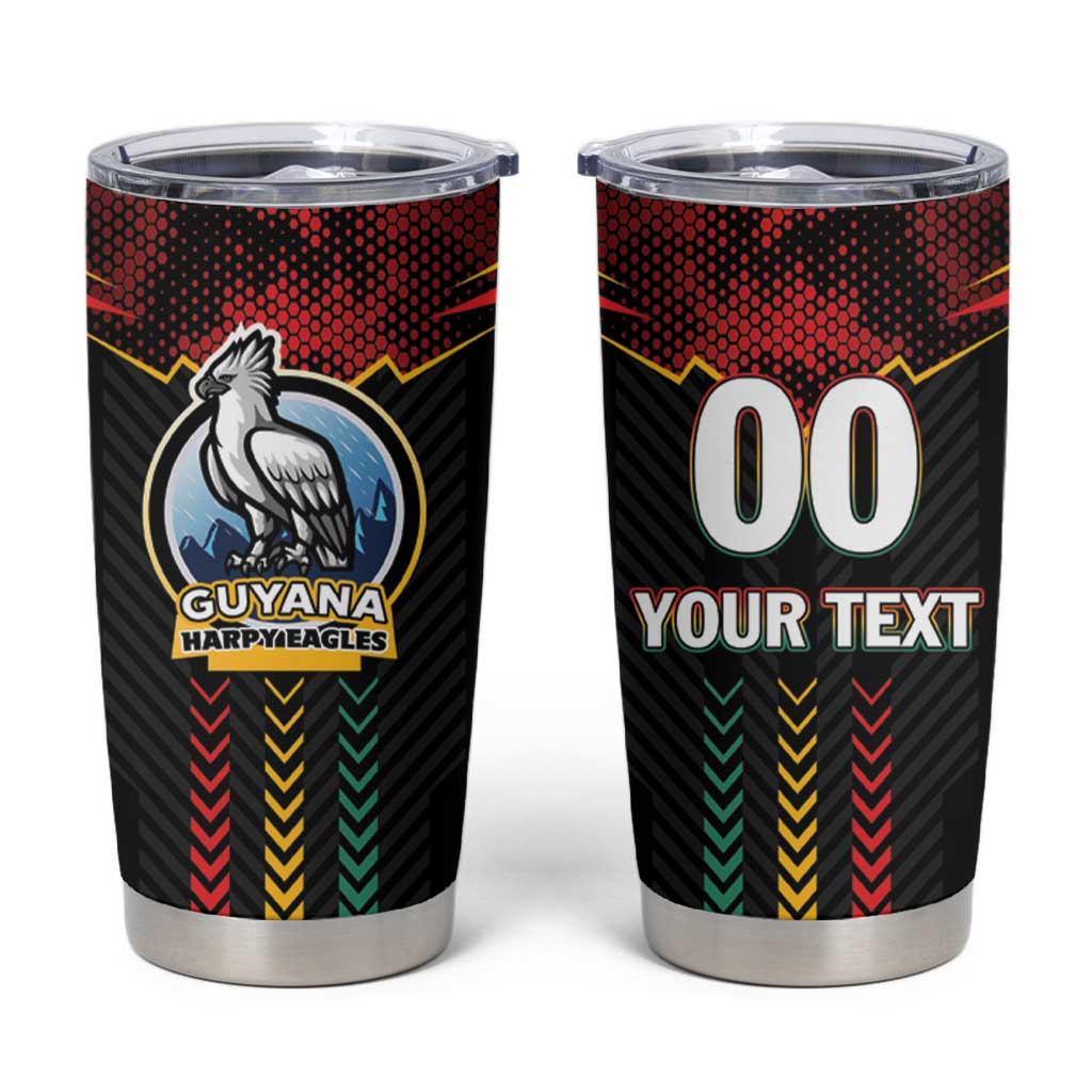 Custom Cricket Guyana Harpy Eagles Tumbler Cup Let's Go Guyana