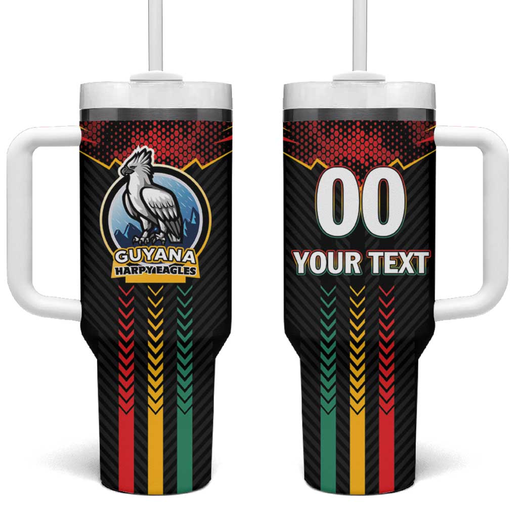 Custom Cricket Guyana Harpy Eagles Tumbler With Handle Let's Go Guyana