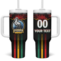 Custom Cricket Guyana Harpy Eagles Tumbler With Handle Let's Go Guyana